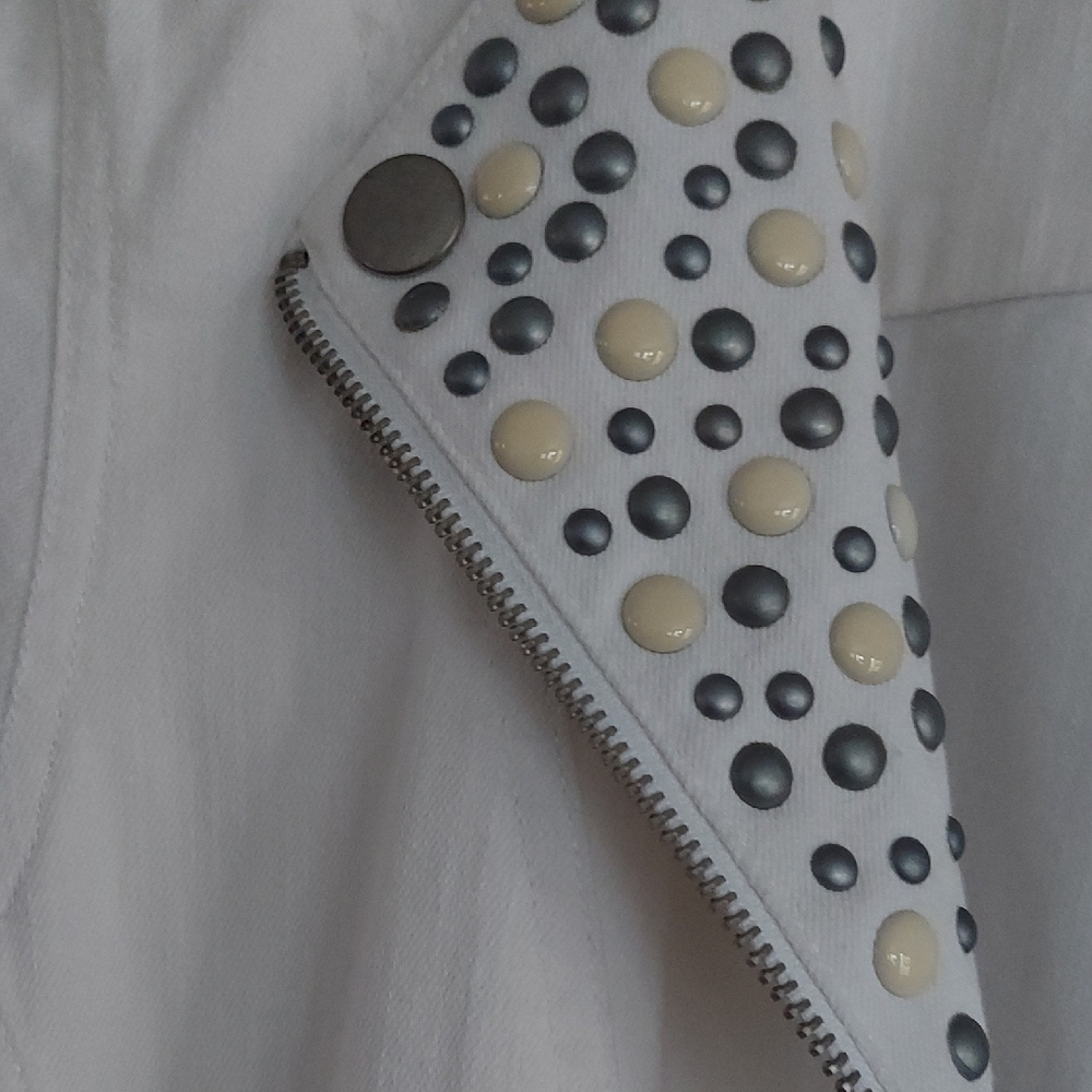 Ruby Rd. White Studded Jean Jacket - image 4